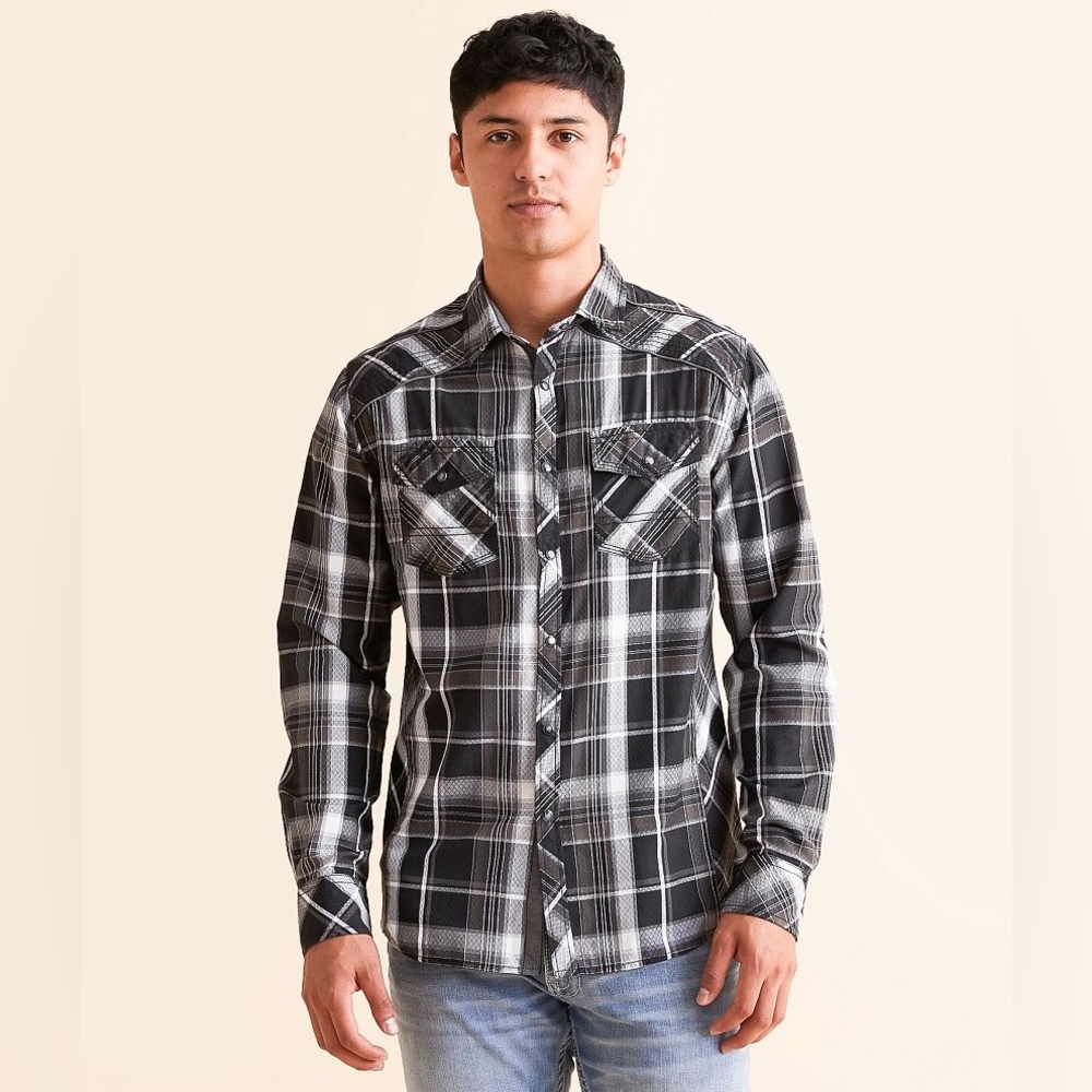 Helix Black Western shirt  and White Checkered Casual Shirt